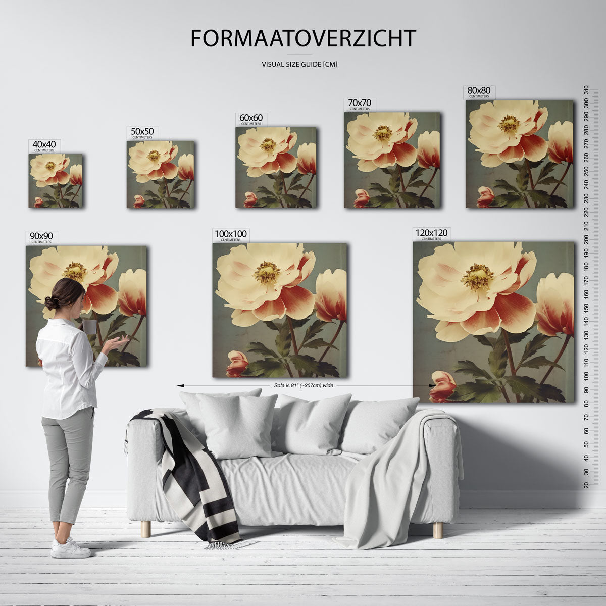 Bloemen in zachte tinten Poster