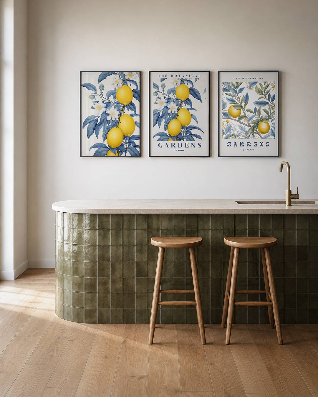Citroen en bloem Posterset