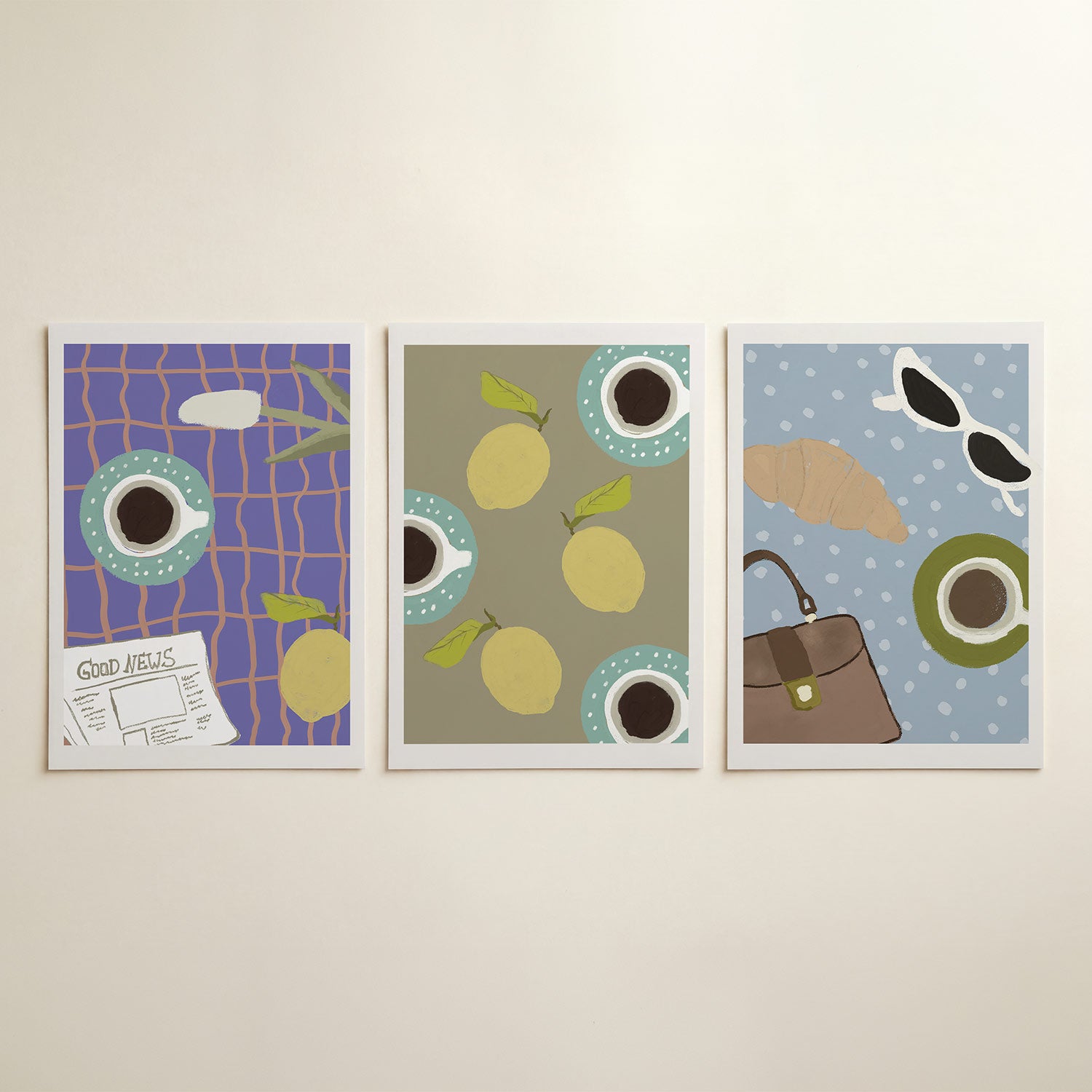 Kleurrijke tafelsetting Posterset
