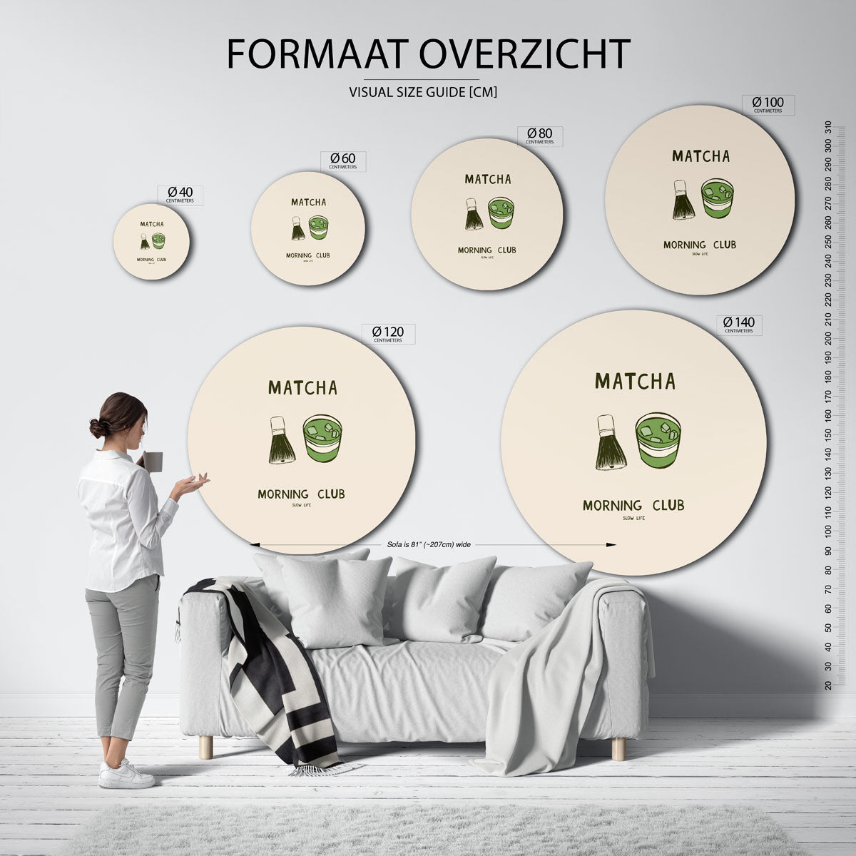 Matcha morning club Muurcirkel