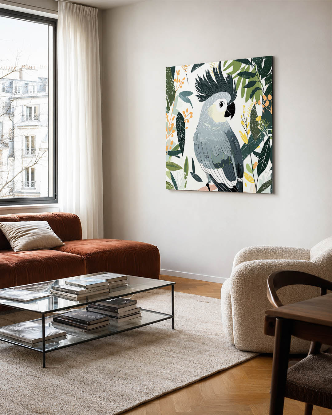 Vogels en bladeren Kunstwerk
