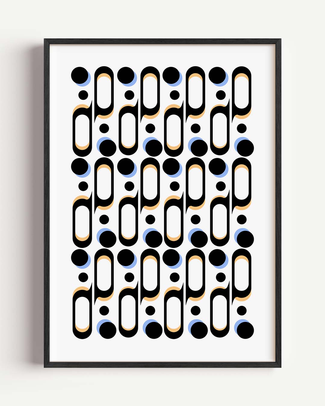 Retro Cirkels en Ovalen Poster-WallArtistic