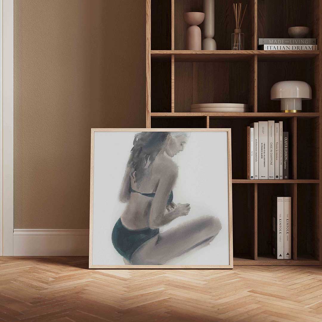 Zittende vrouw Poster
