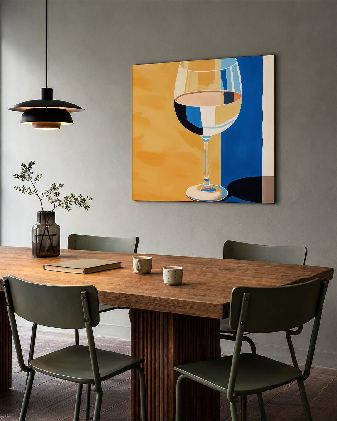 Glas en kleurvlakken Kunstwerk