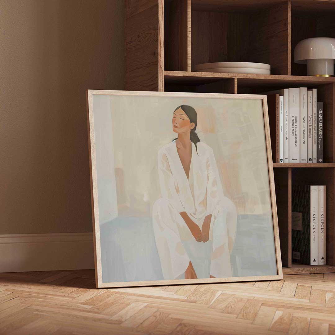 Zittende vrouw Poster