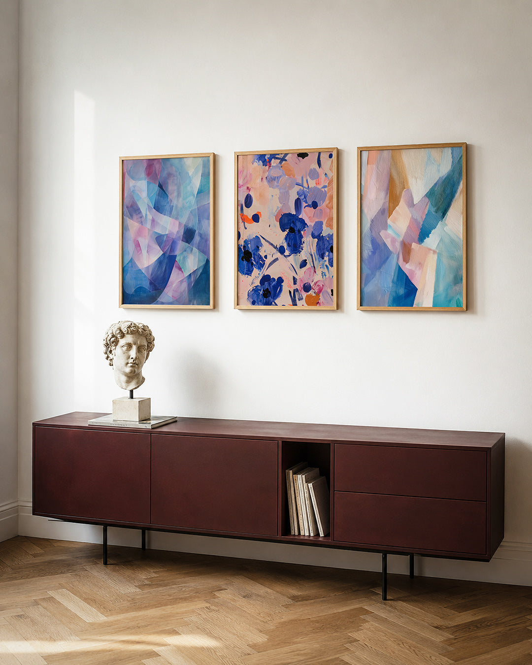 Kleurige vormenmix Posterset