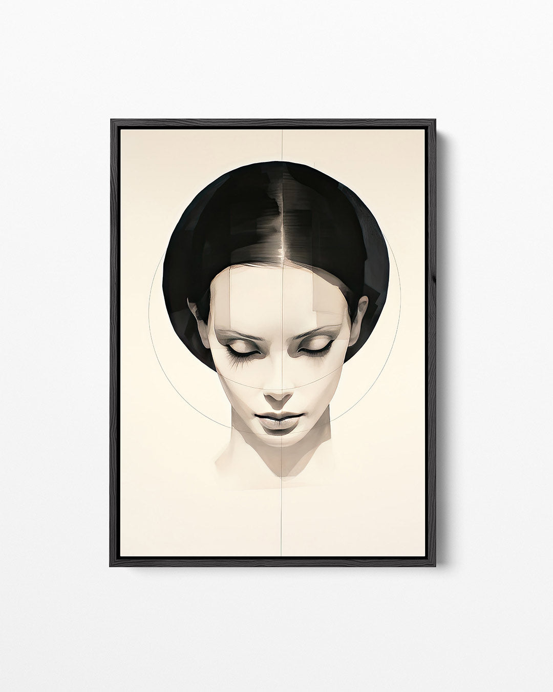 Geometrisch portret Kunstwerk