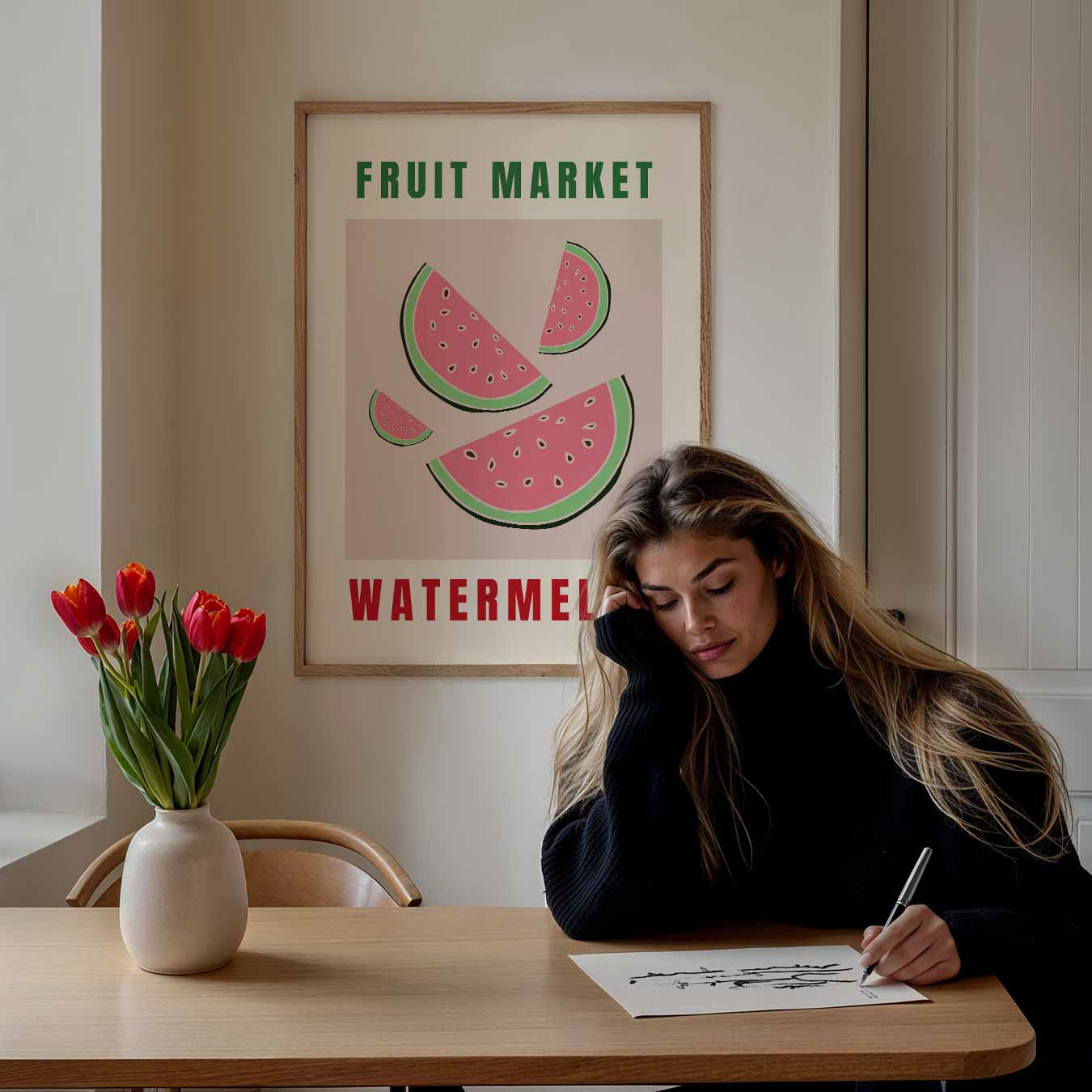 Verfrissende Watermeloen Poster-WallArtistic