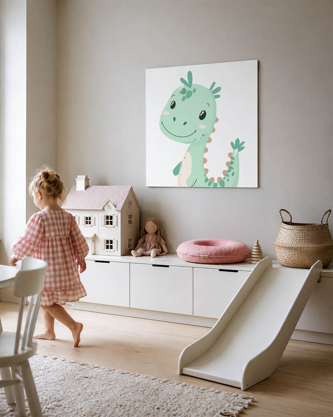 Vrolijke dino illustratie Kunstwerk