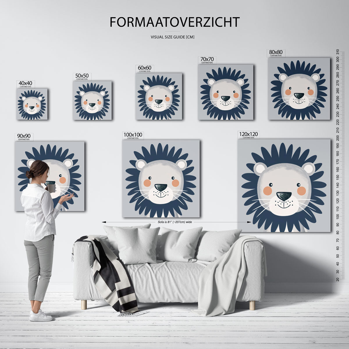Leeuw met manen Poster