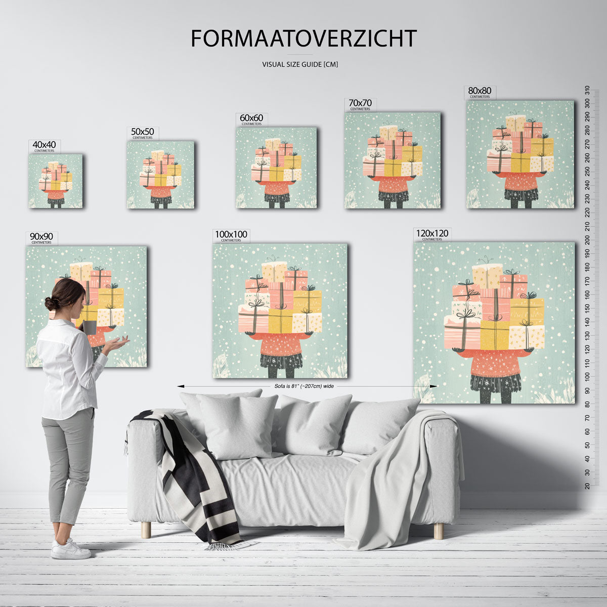 Stapeling van cadeaus Poster