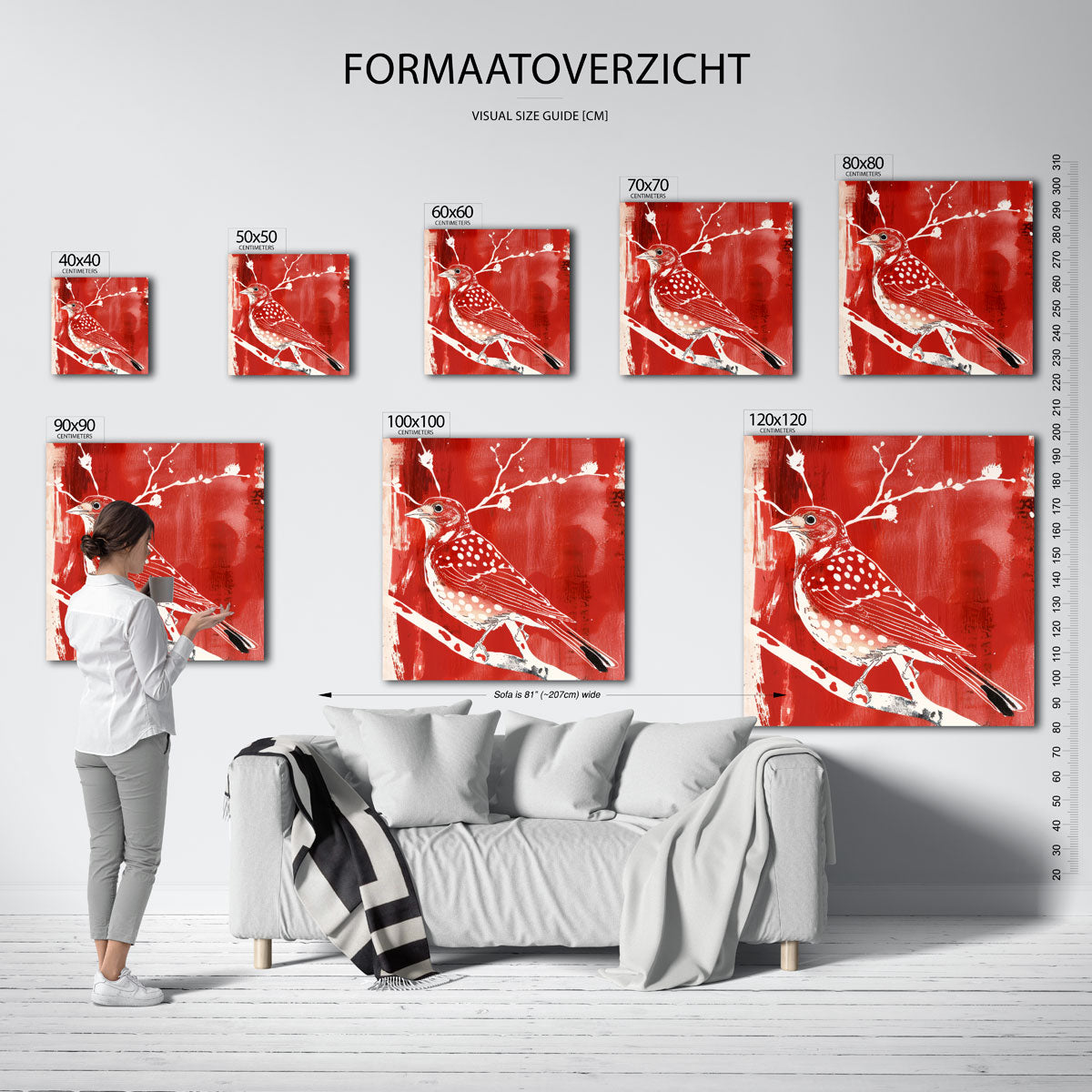 Vogel op tak Poster