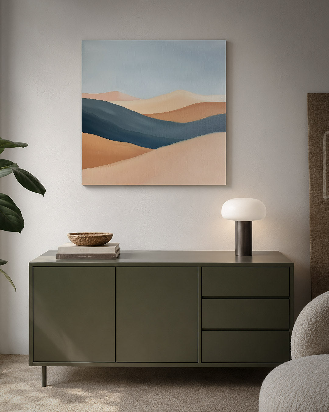 Vloeiende landschap golven Kunstwerk