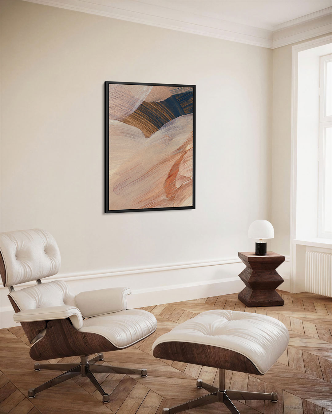 Organische borstelvegen Kunstwerk