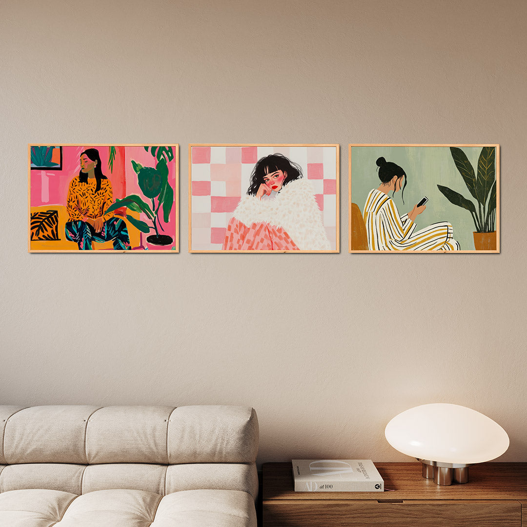 Kleurrijke interieurharmonie Posterset