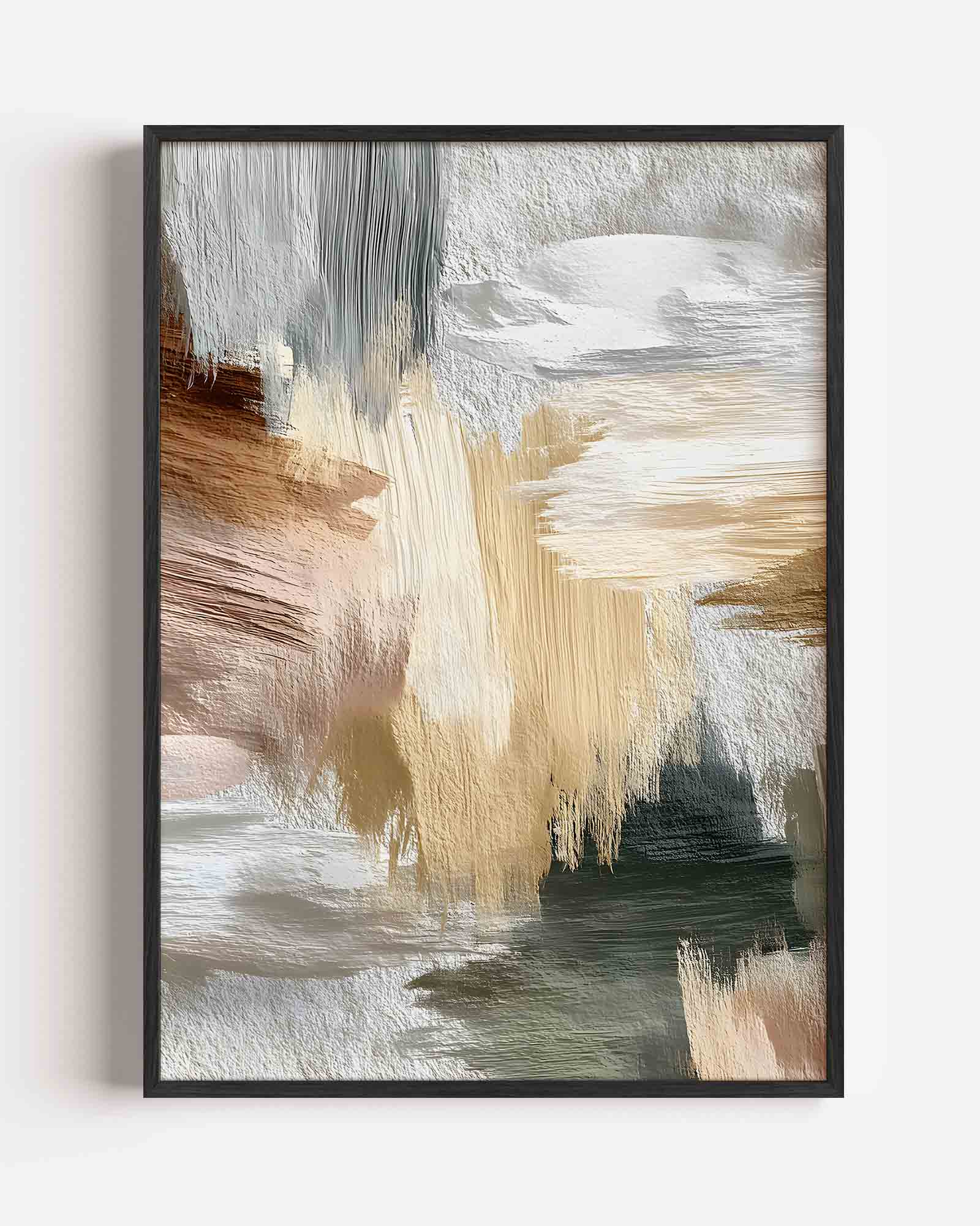 Abstracte penseelstreken Poster