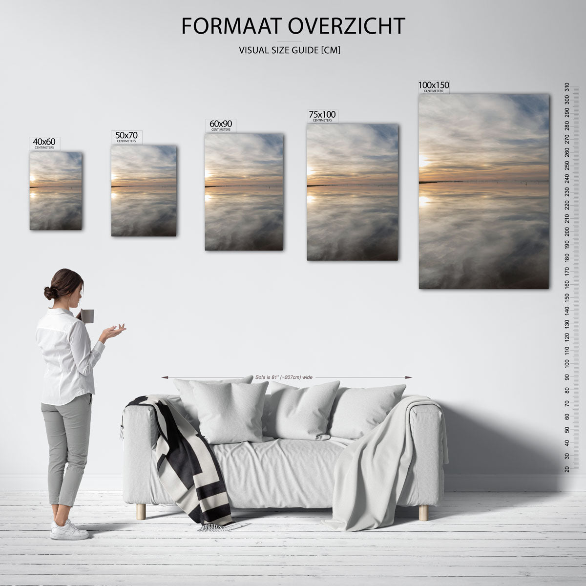 Rustige zonsondergang Kunstwerk