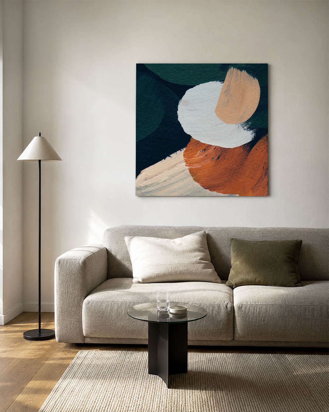 Dynamische kleurencompositie Kunstwerk