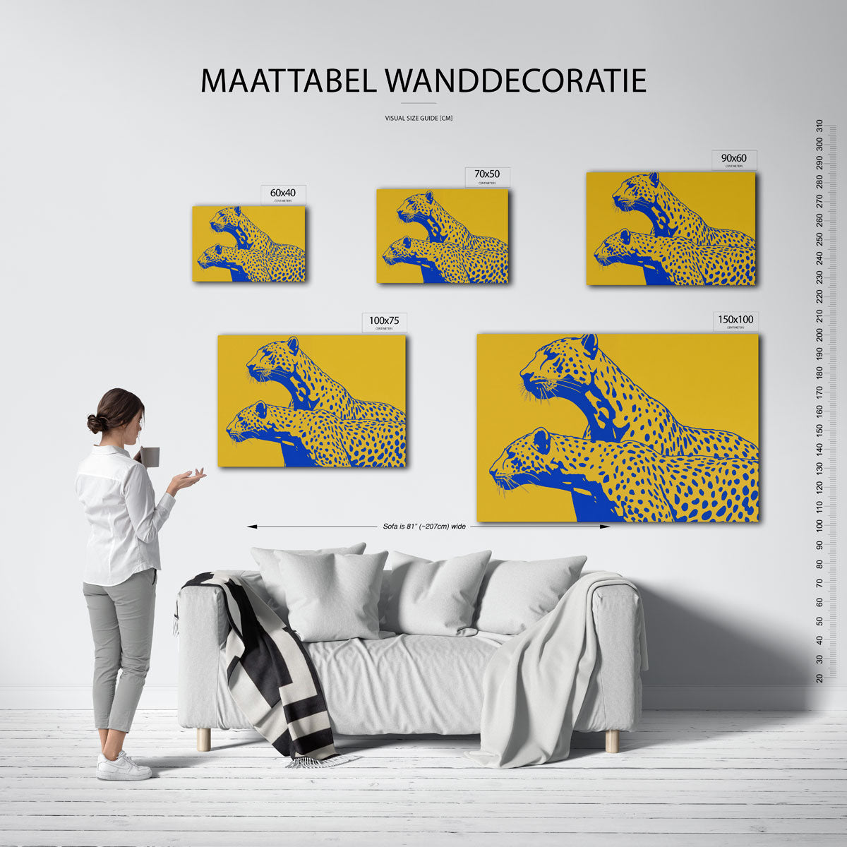 Gestileerde luipaarden Kunstwerk