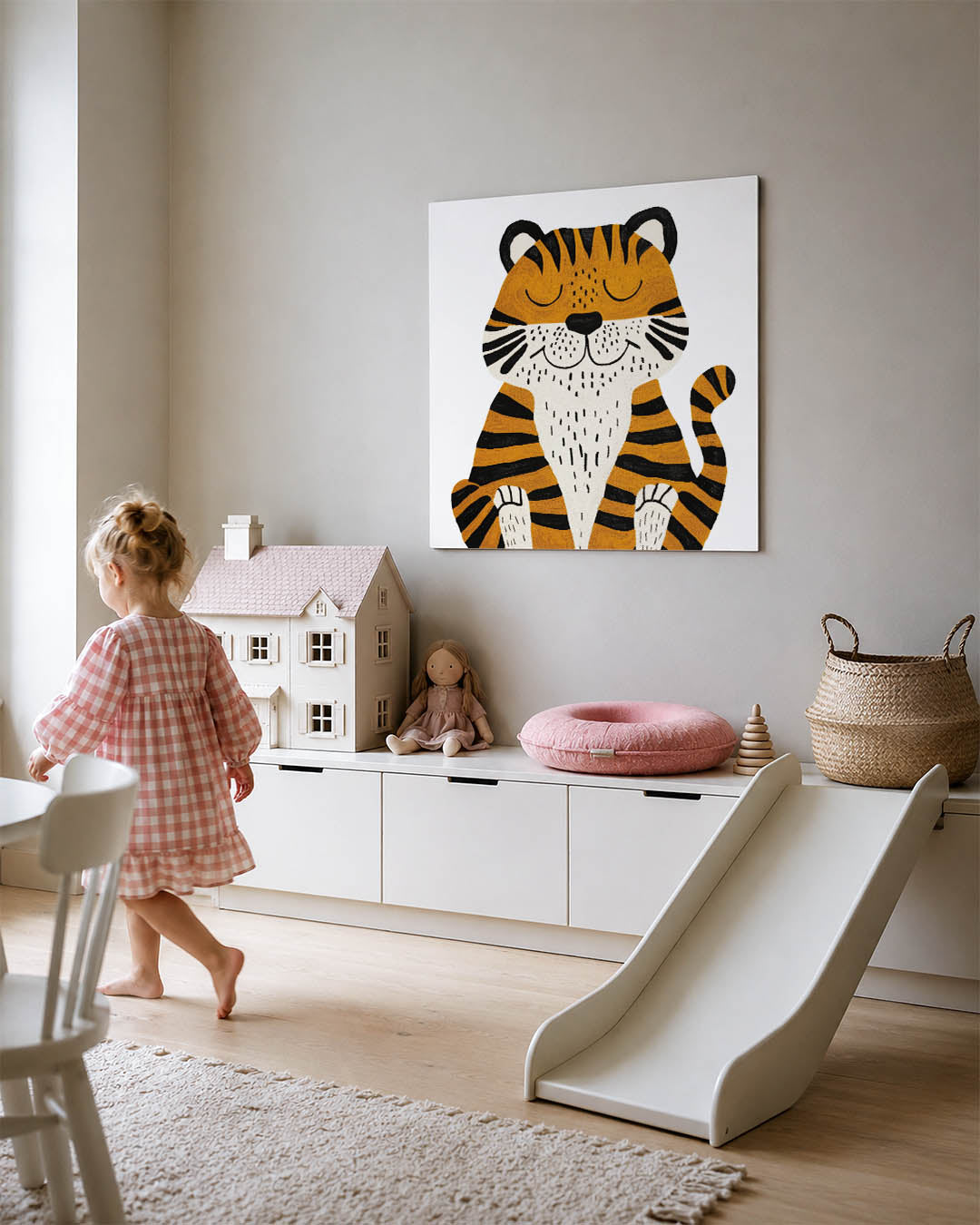 Vrolijke tijger illustratie Kunstwerk