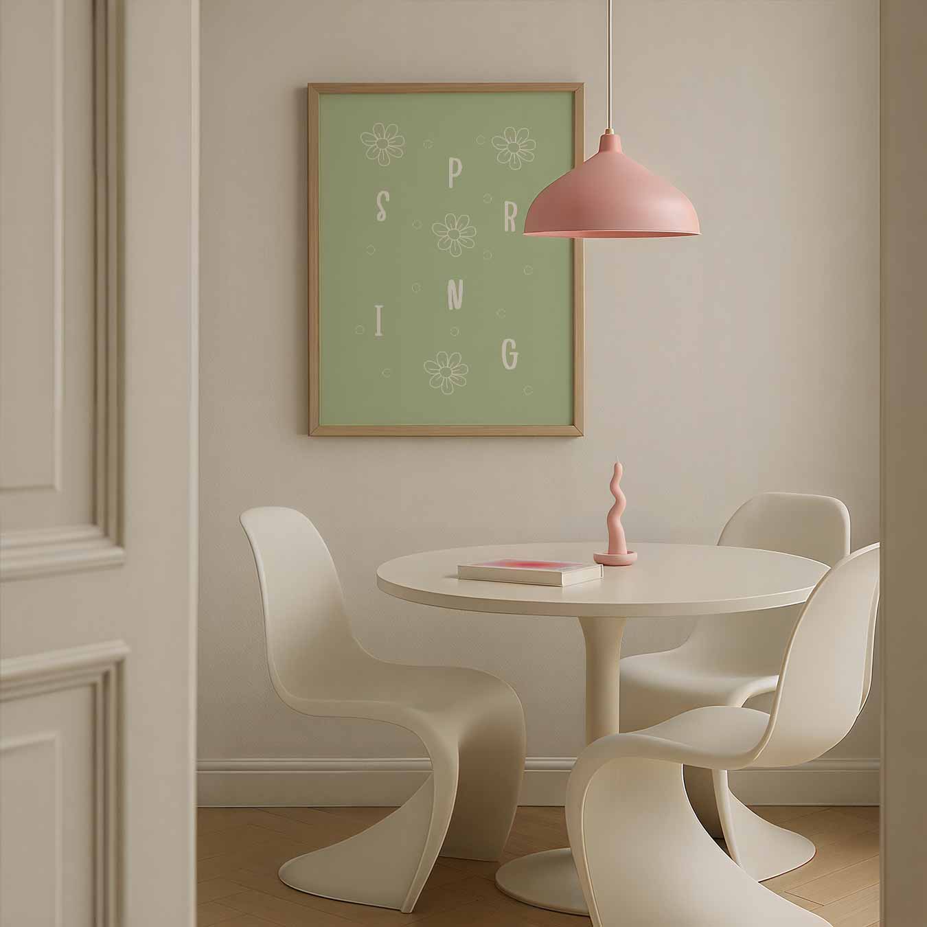 Vrolijke Lente Bloem Poster-WallArtistic