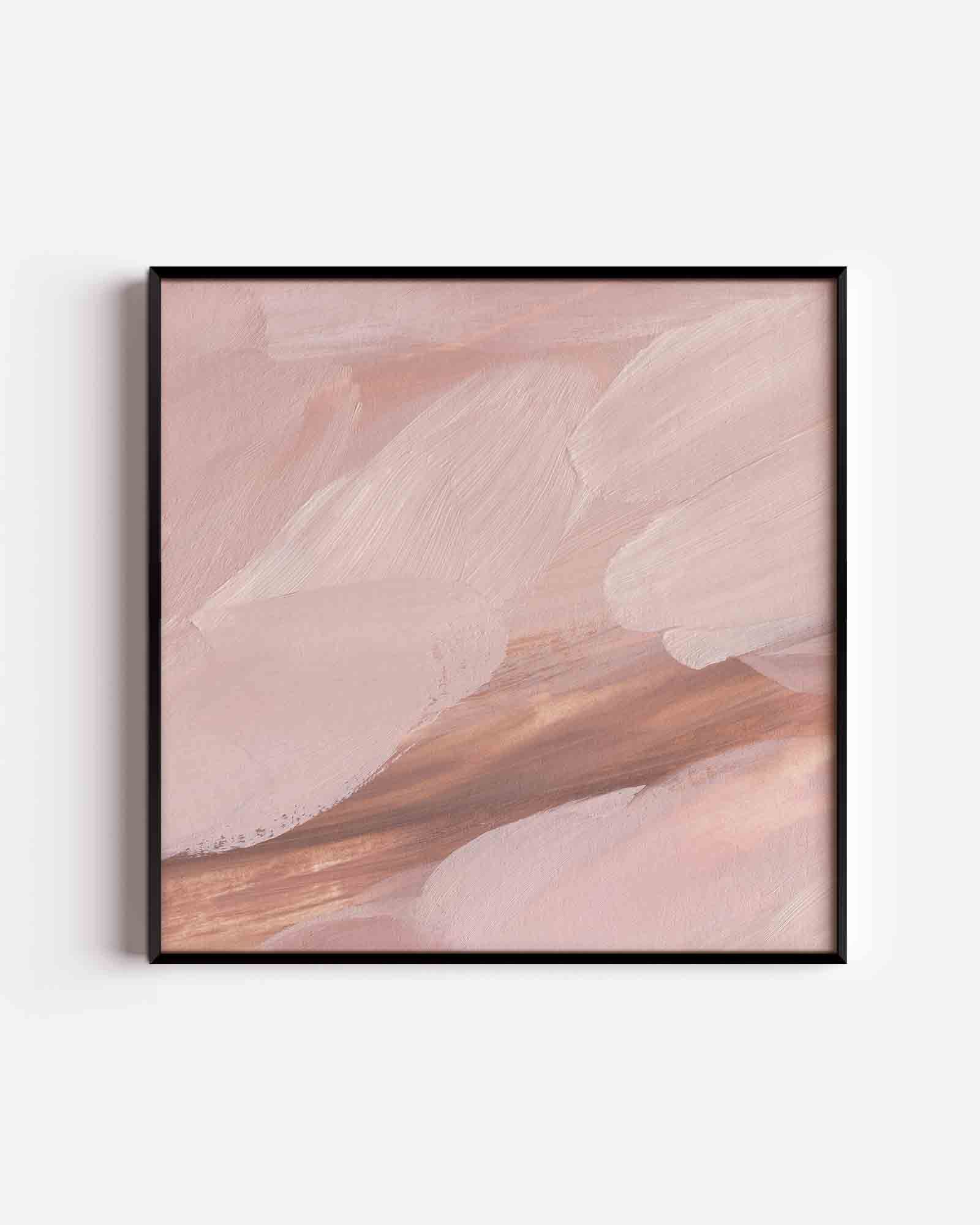 Abstracte roze penseelstreken Poster