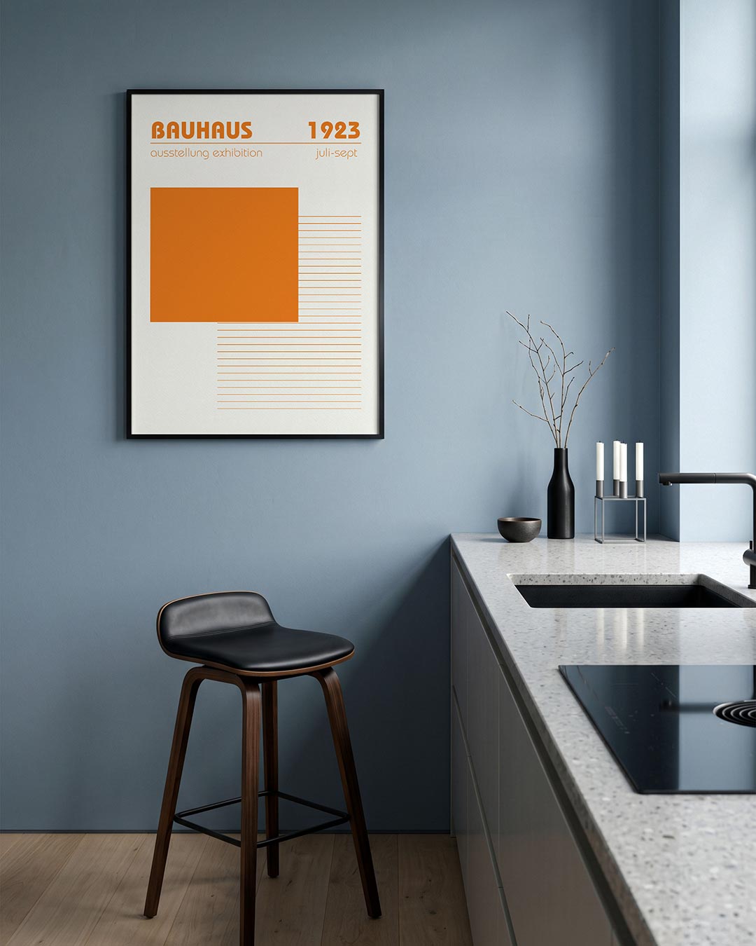 Oranje vlakstructuur Poster