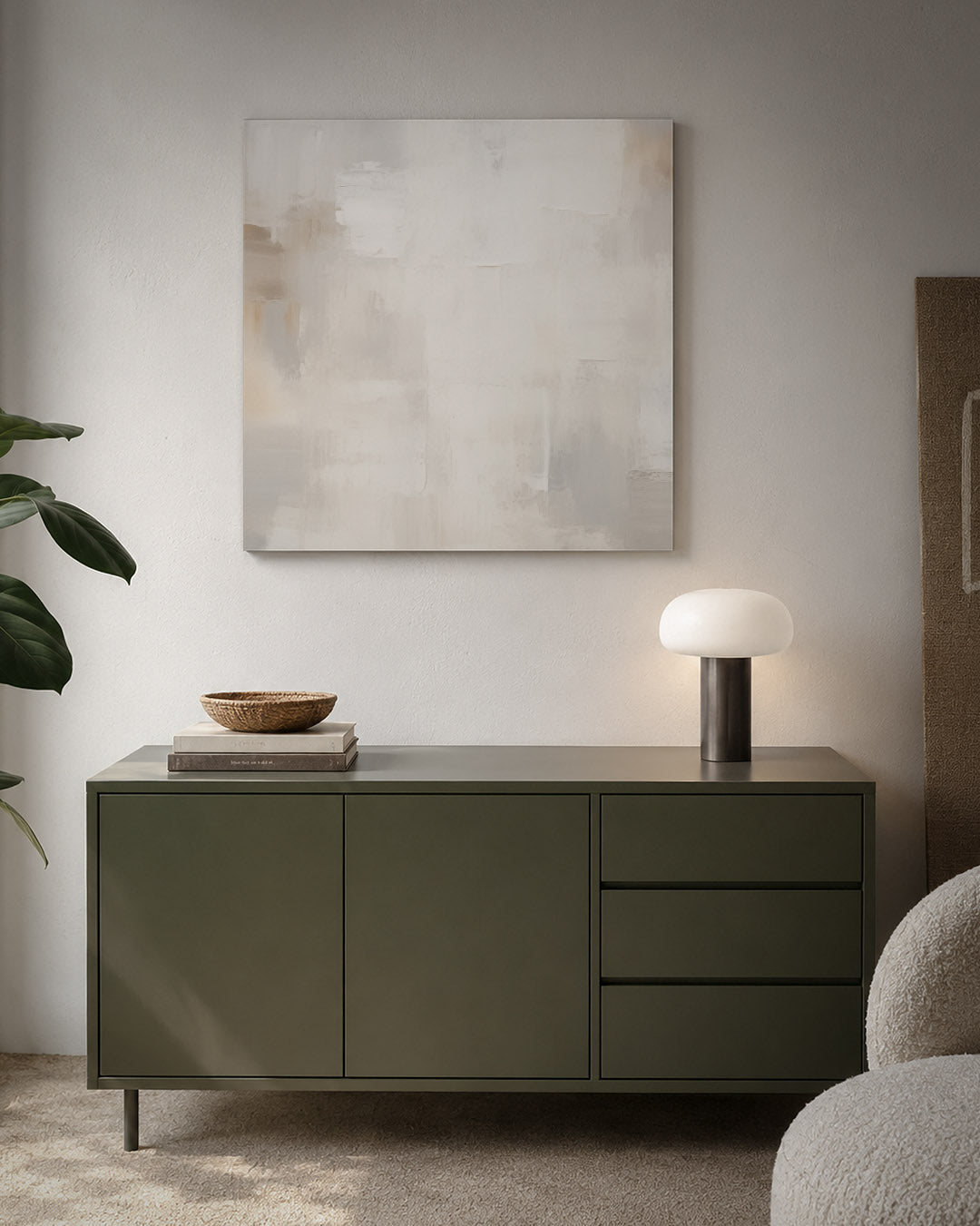 Neutrale kleurenmix Kunstwerk