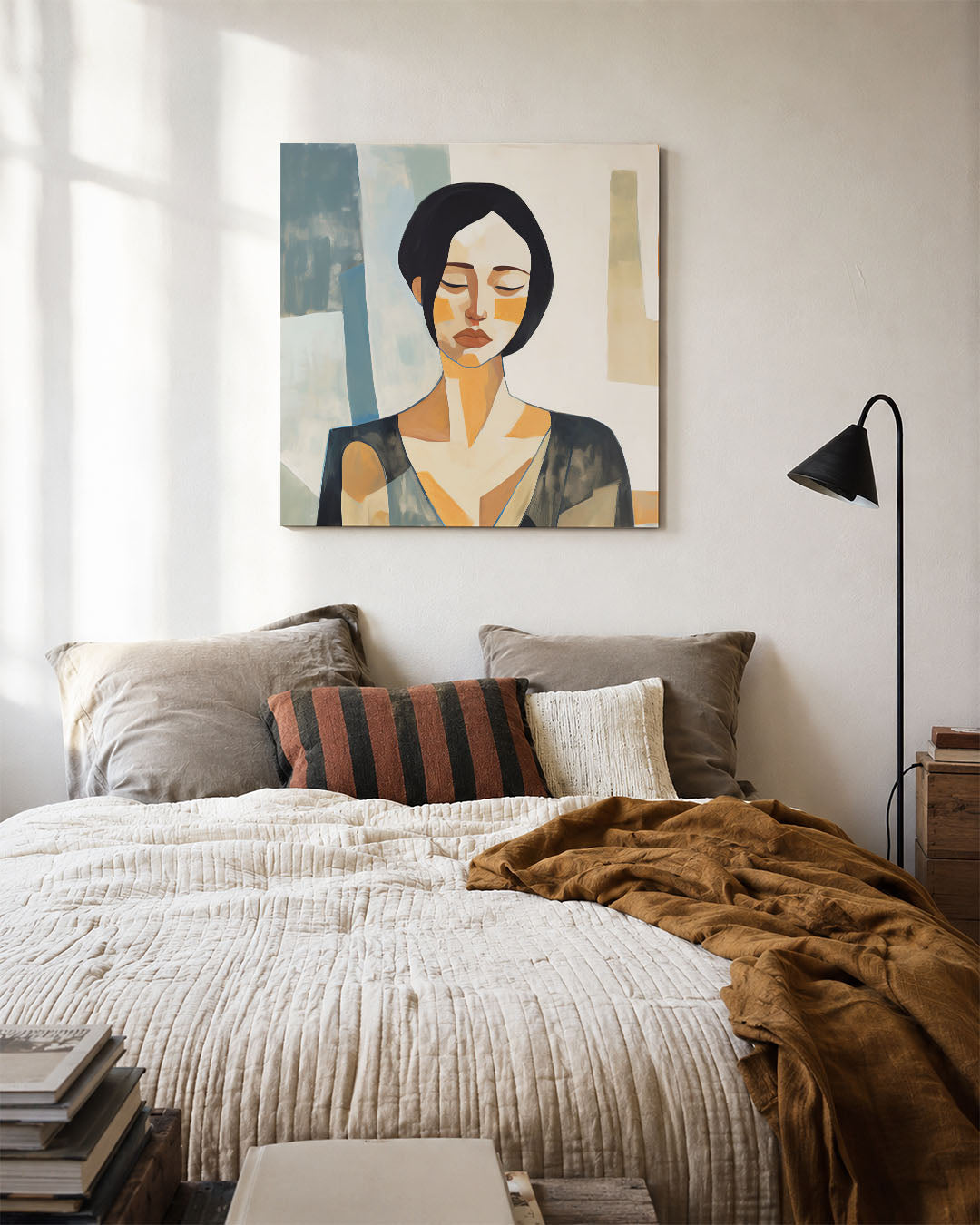 Geometrisch portret Kunstwerk