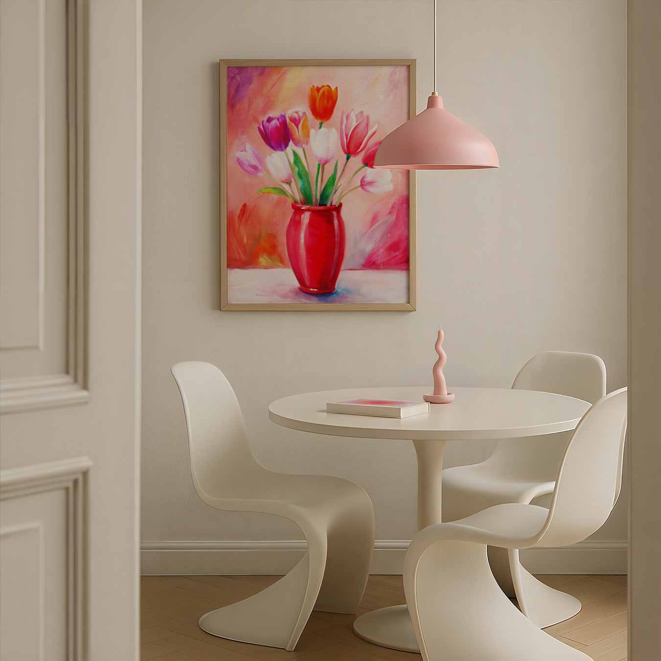 Vrolijke Tulpenvaas Poster-WallArtistic