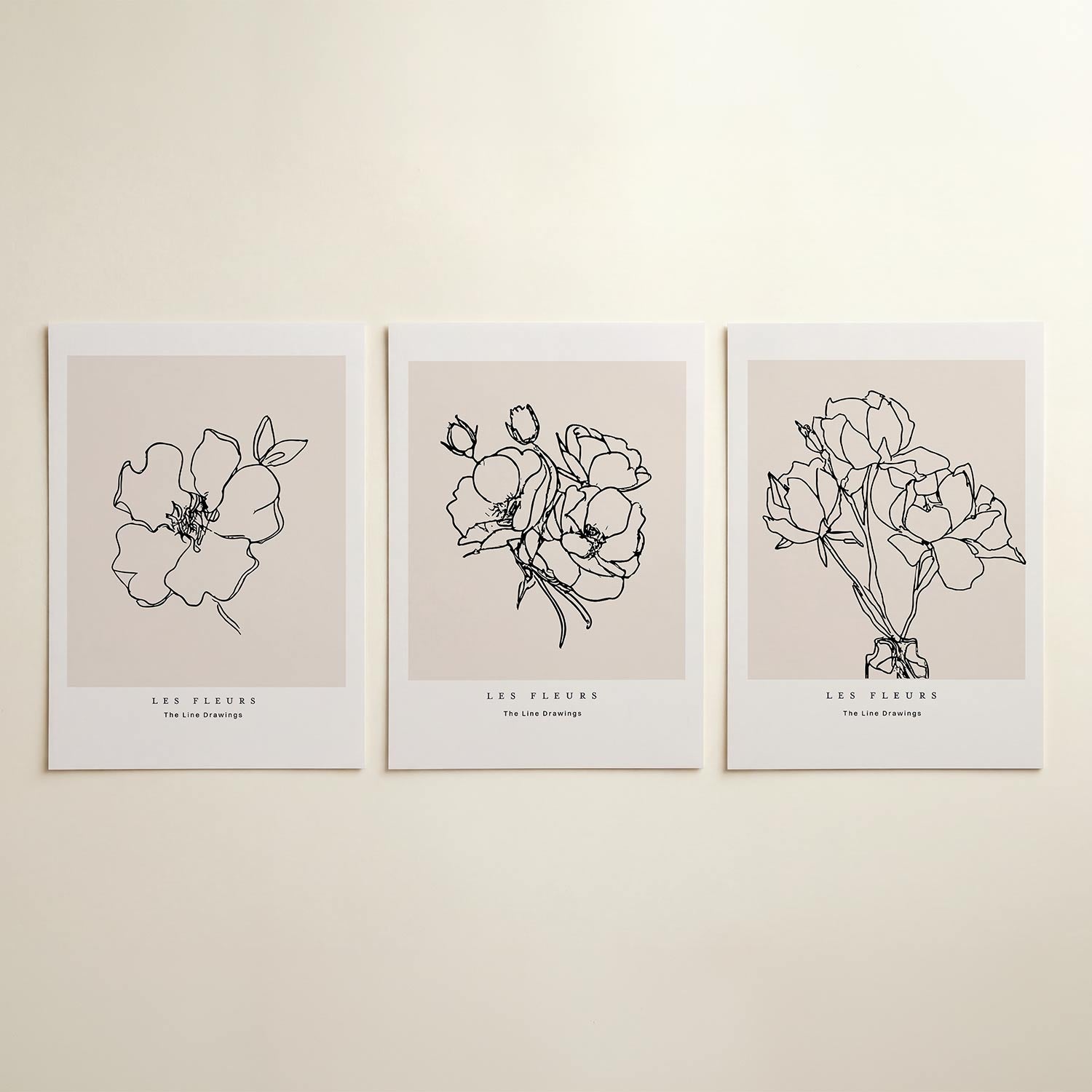 Lijnenbloem Posterset