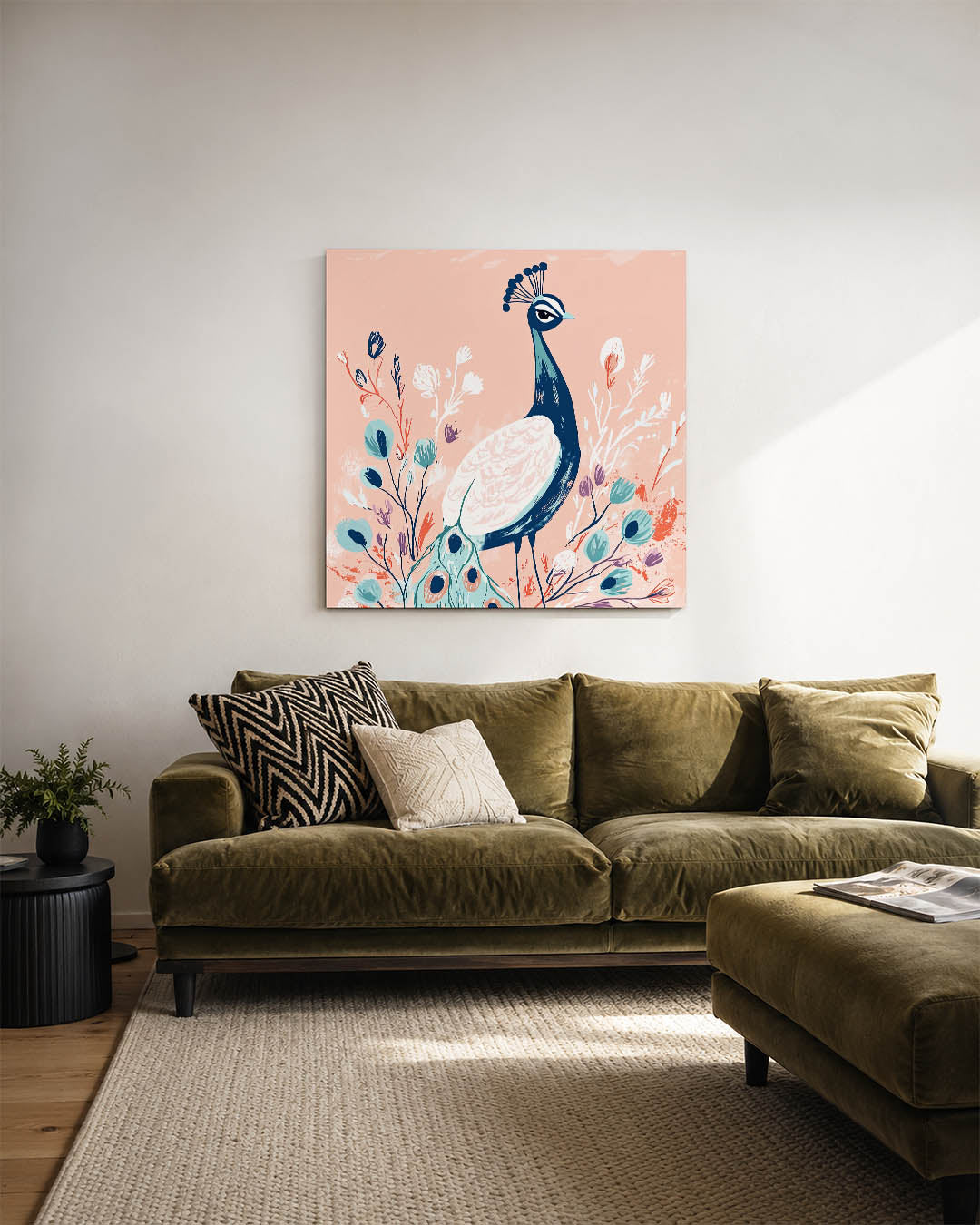 Vogels en bloemen Kunstwerk