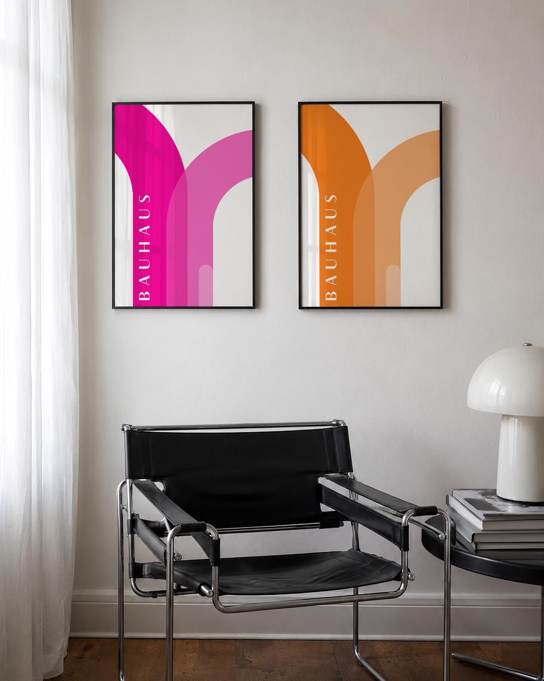 Kleurvolle booglijnen Posterset
