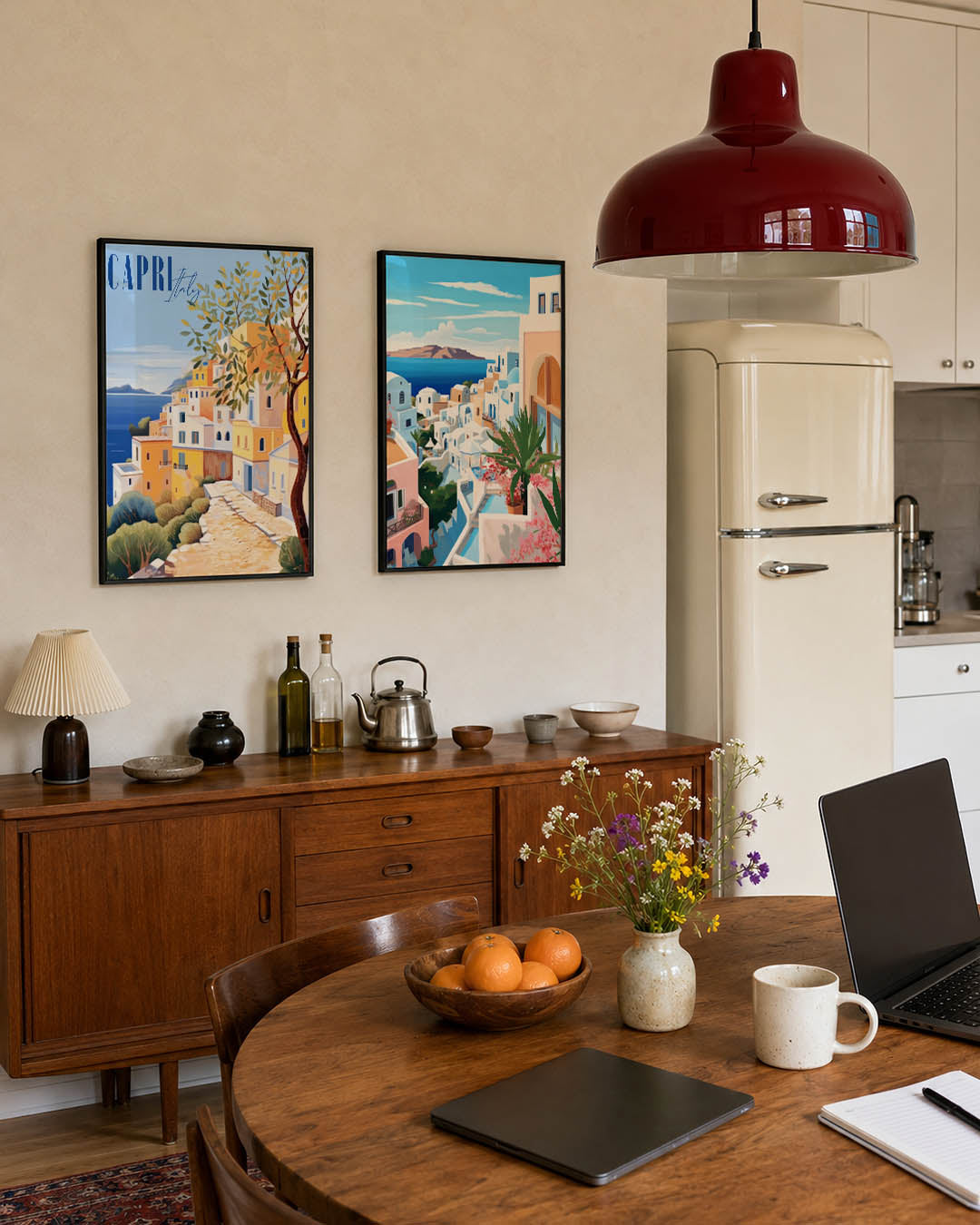 Zonnige kustlijn Posterset