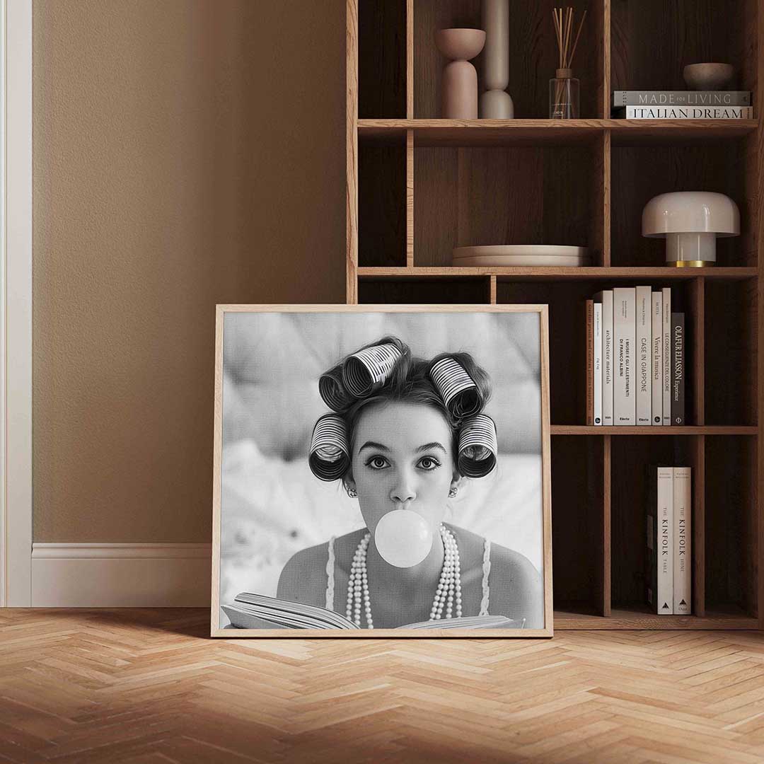 Meisje met krulspelden Poster