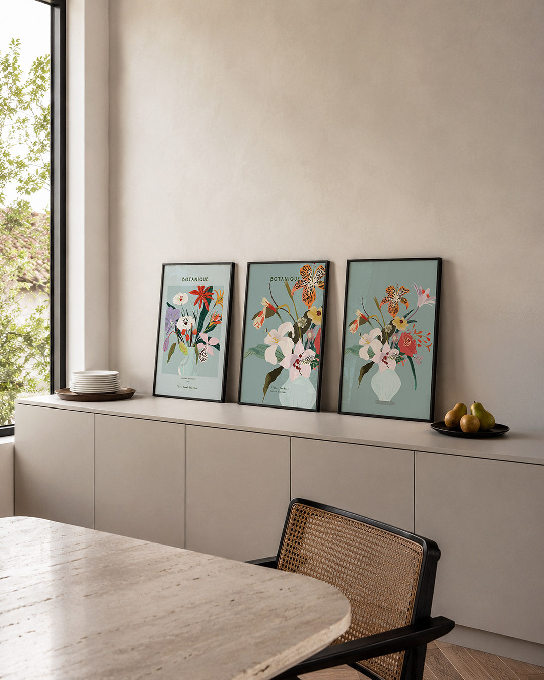 Bloemrijke vormen Posterset