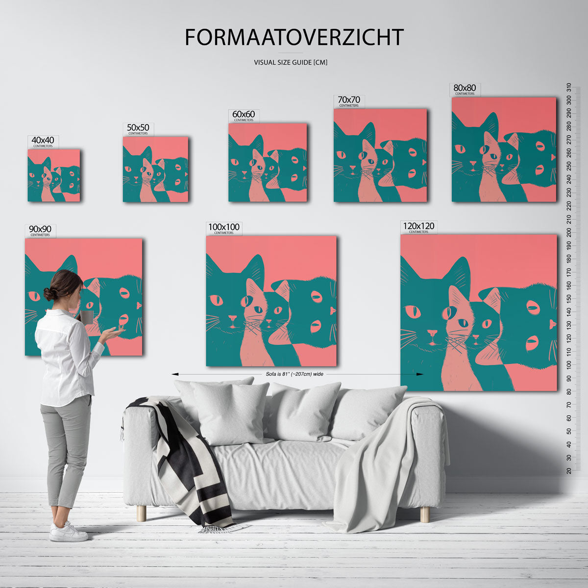 Drie katten Poster