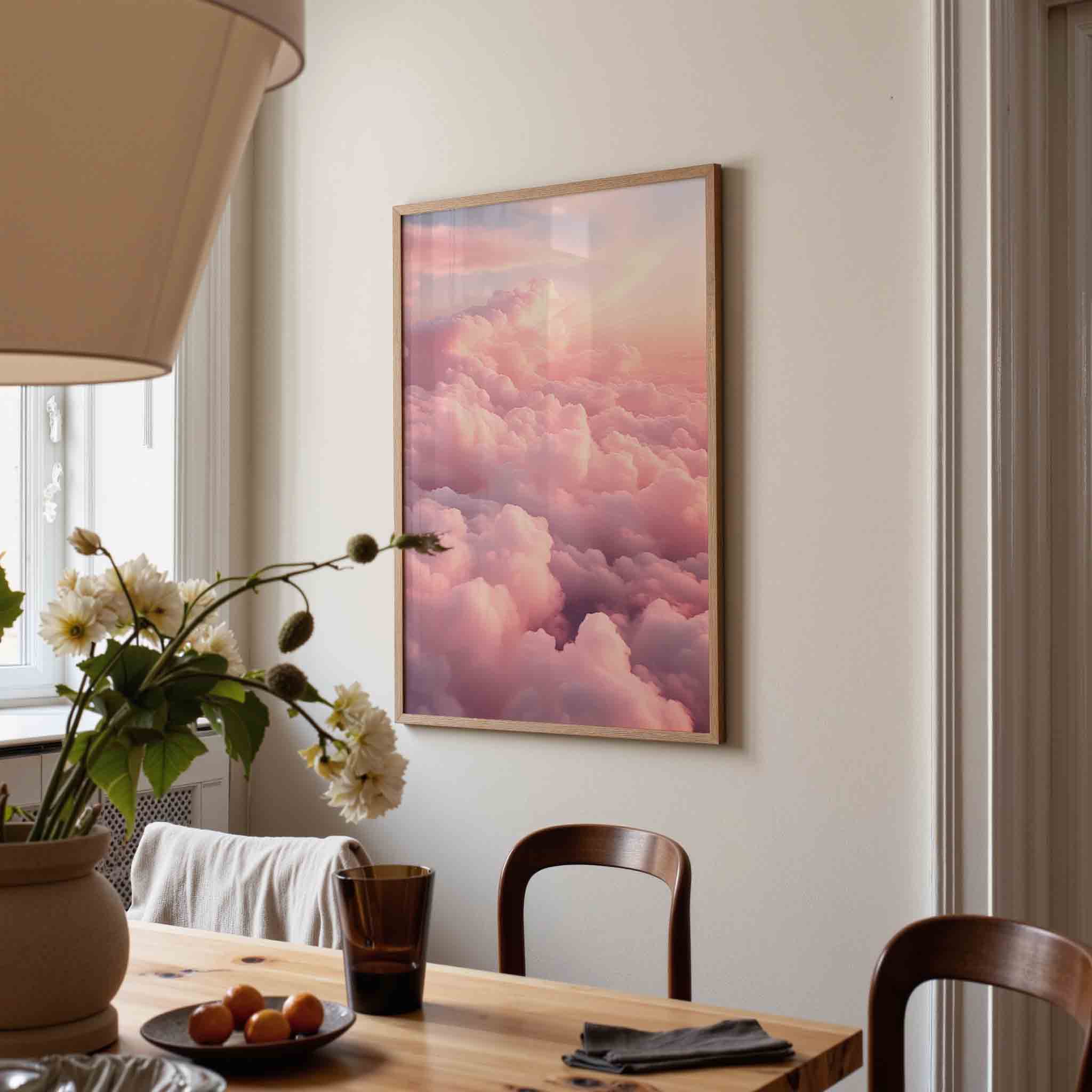 Roze wolken Poster