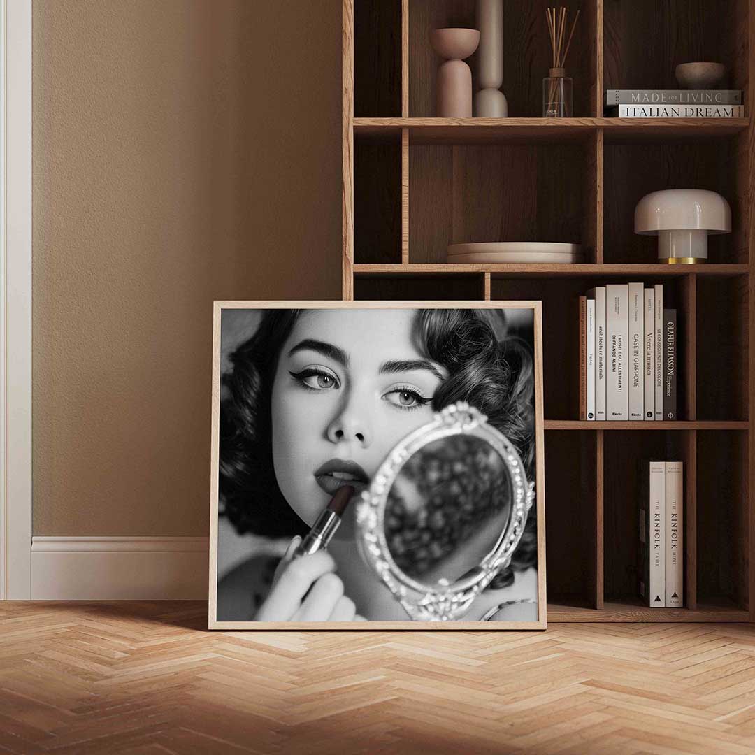 Vrouw met spiegel Poster