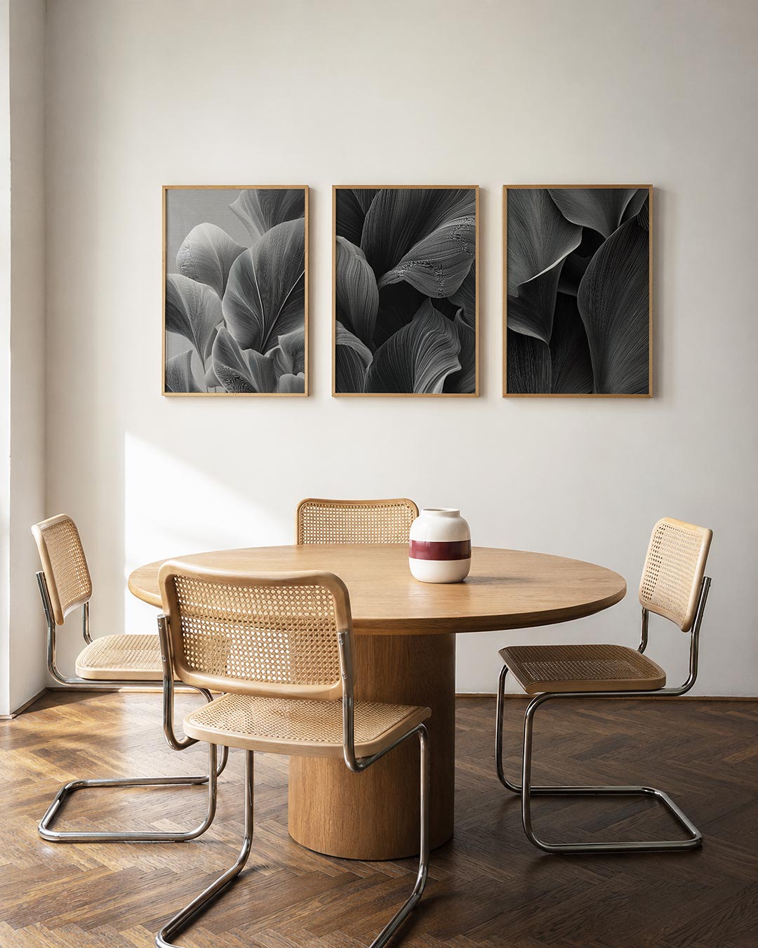 Lijnenspel en bladvormen Posterset