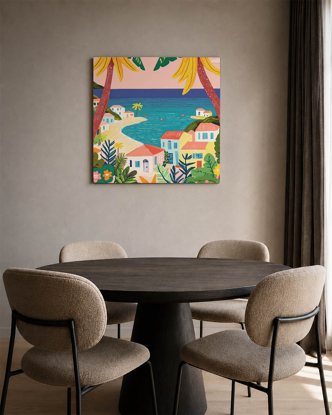 Vrolijk strandtafereel Kunstwerk