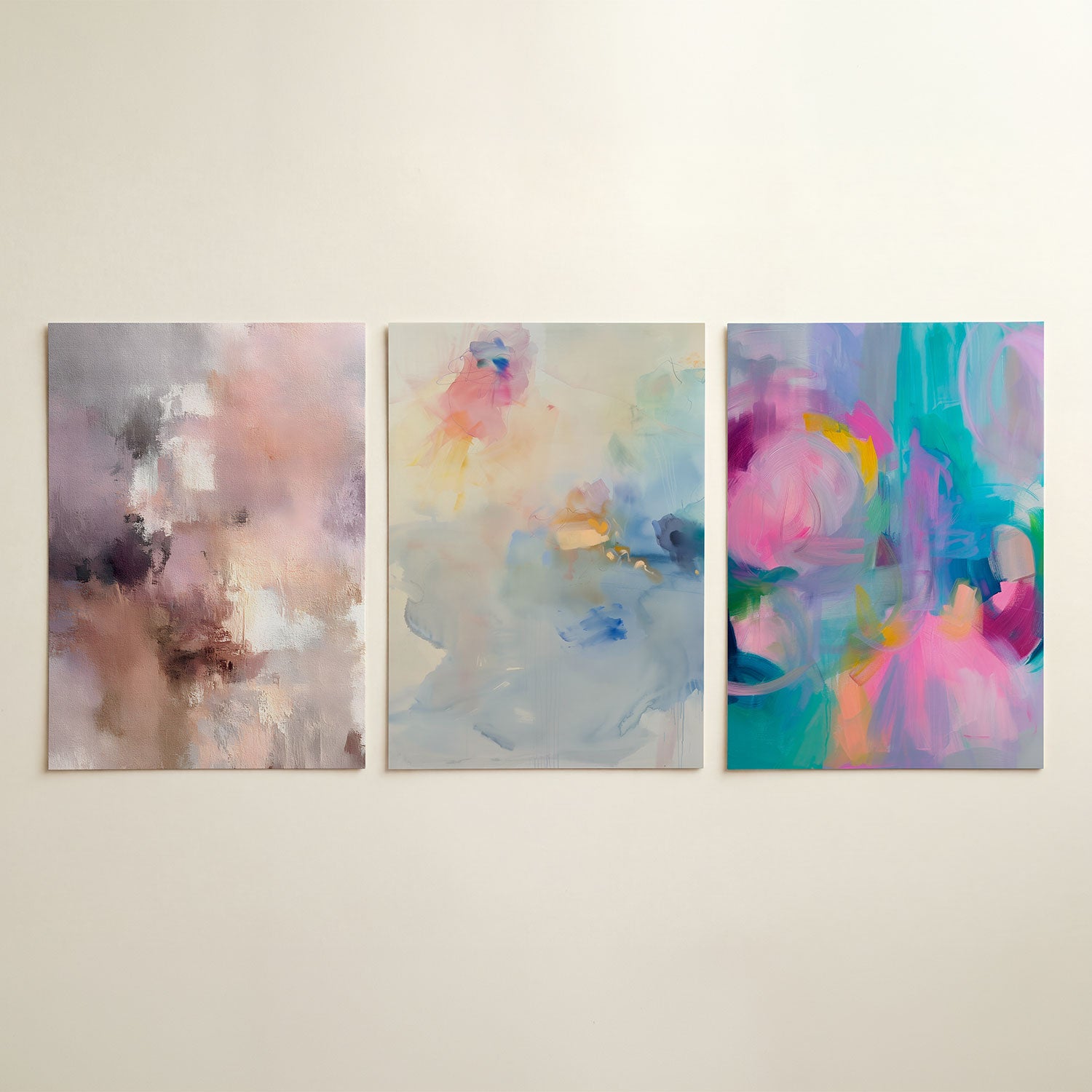 Zachte kleurvlakken Posterset
