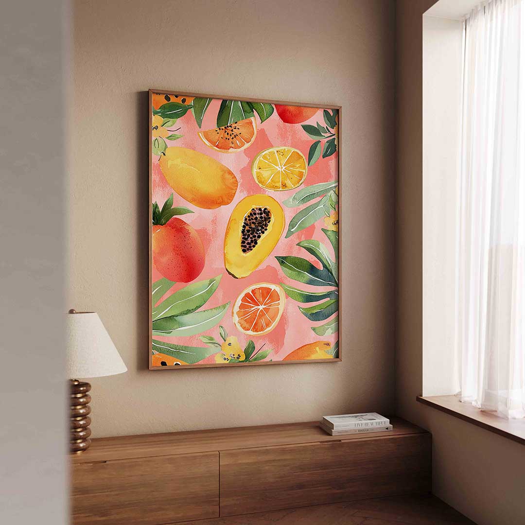 Fruit en bladeren Poster