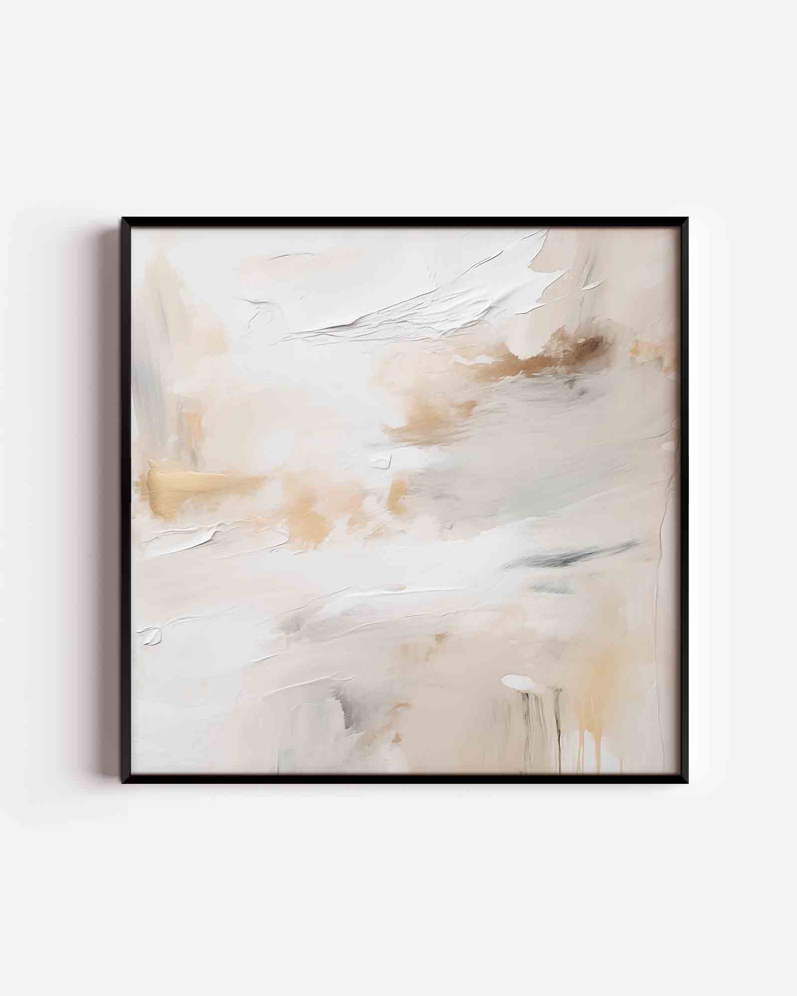 Abstracte beige en witte Poster