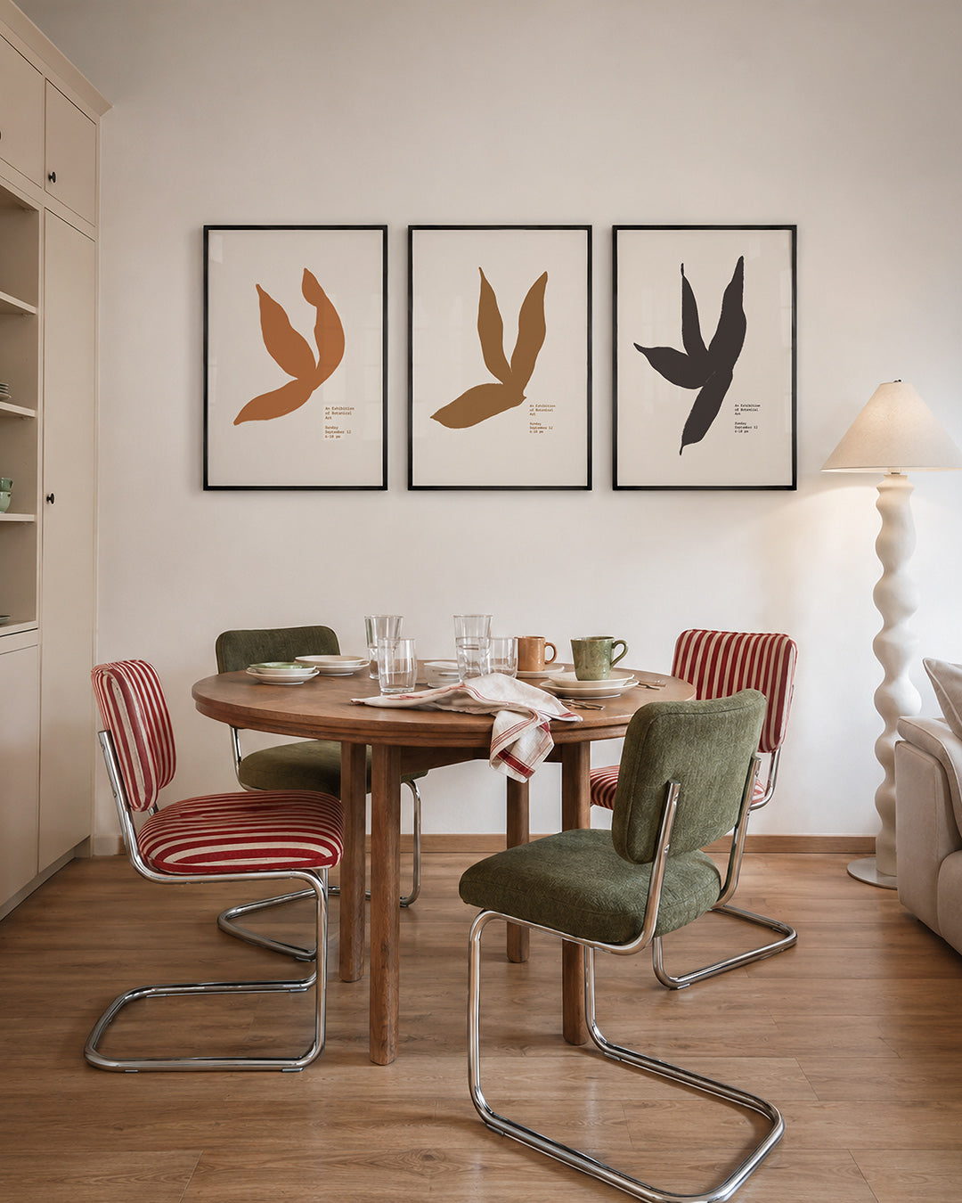 Organische vormen Posterset