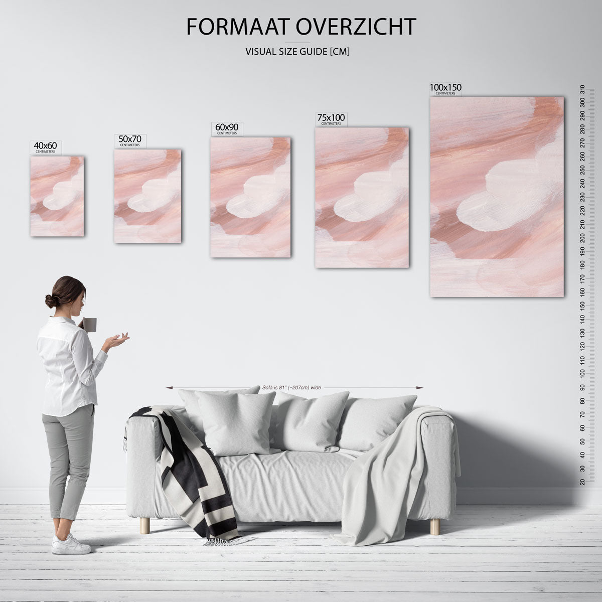 Zachte kleuren harmonie Kunstwerk