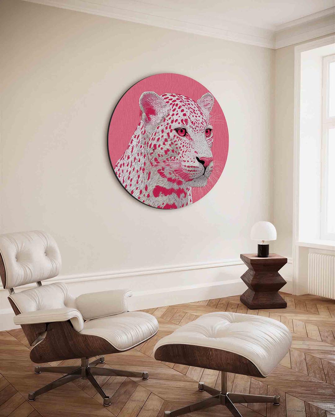 Roze luipaard Muurcirkel
