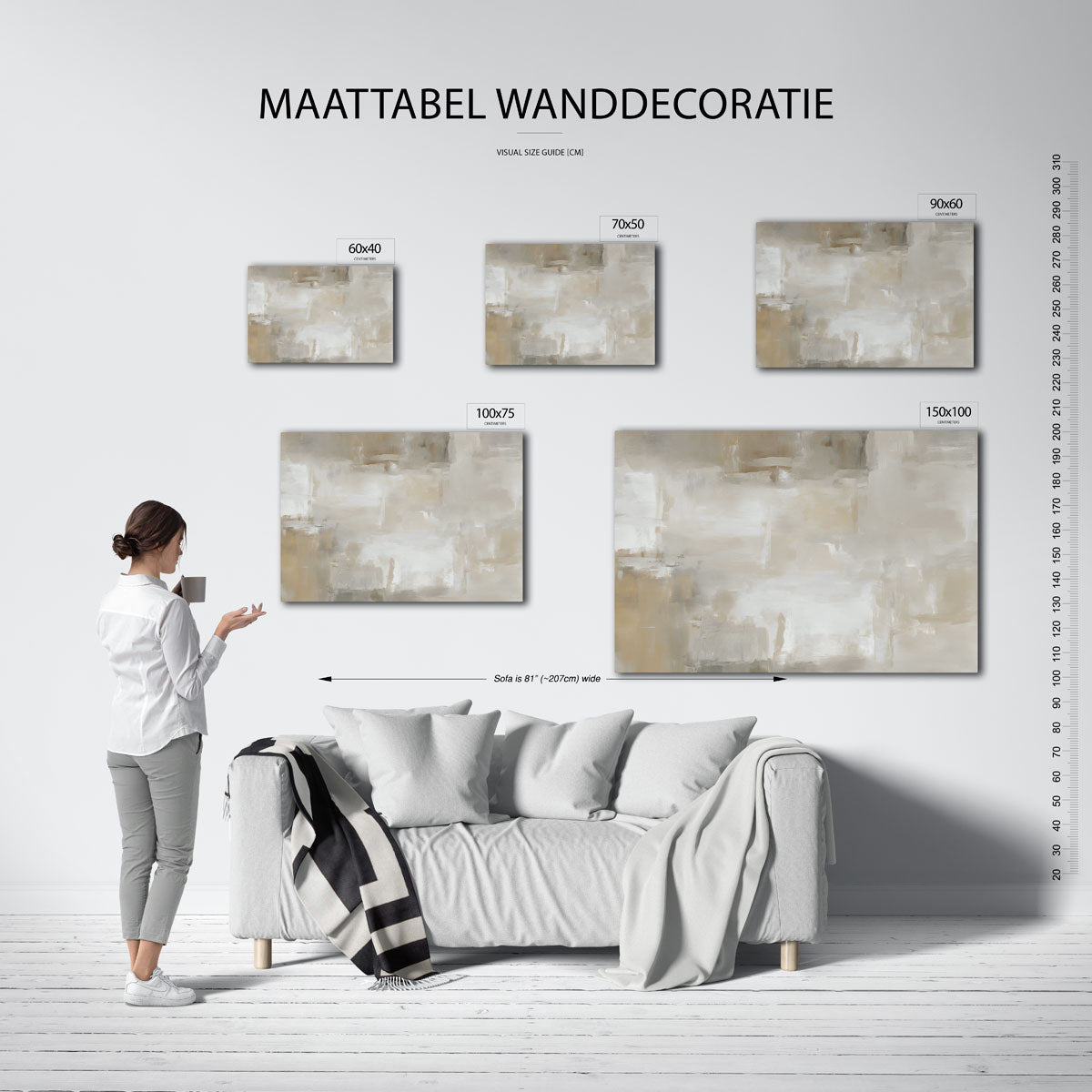 Zachte kleuren compositie Kunstwerk