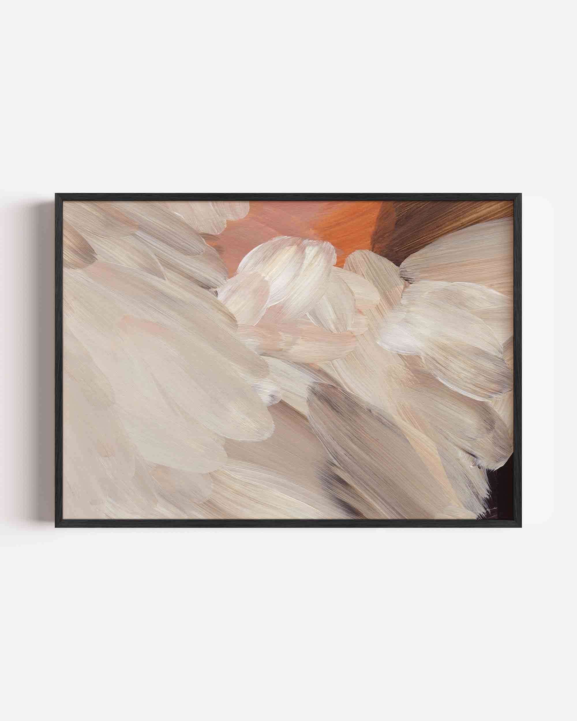 Abstracte penseelstreken Poster