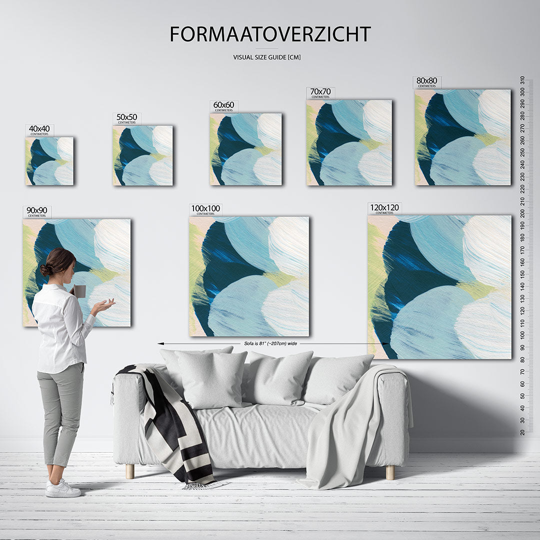 Organische kleurencompositie Kunstwerk